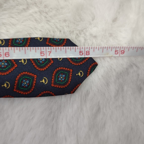 CELINE Men's Multi-Colored Silk Tie - Picture 7 of 7